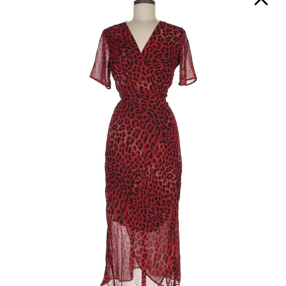 Bardot Animal Print High Low Sheath Dress